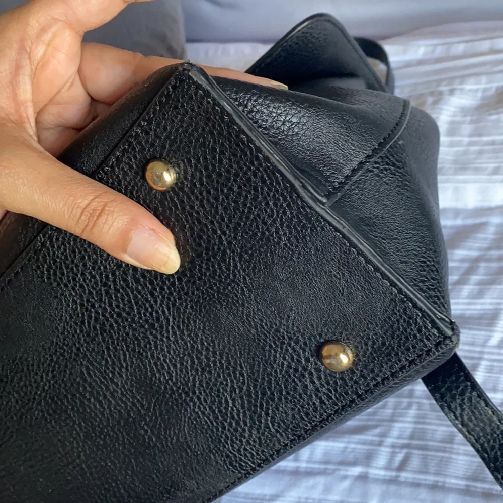 Neiman Marcus Bess Flip-Lock Faux-Leather backpack - Picture 10 of 12